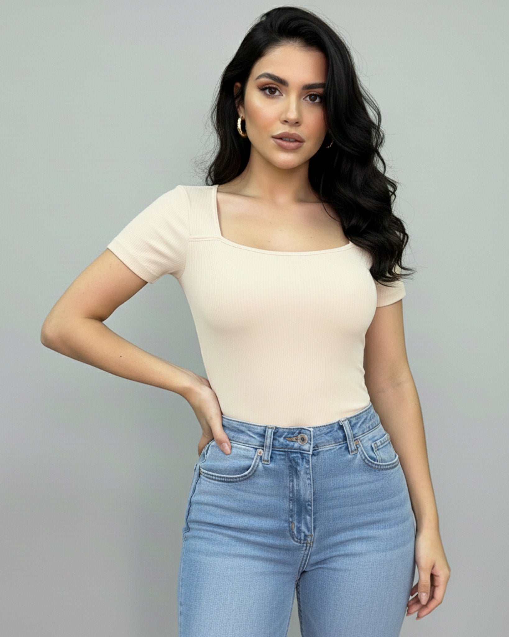 Body Mujer Escote Cuadrado y Espalda con Tirantes Moldeador - YJ274