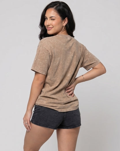 Polera Oversize Mujer Gym Queen - Look Retro Prelavada - A366