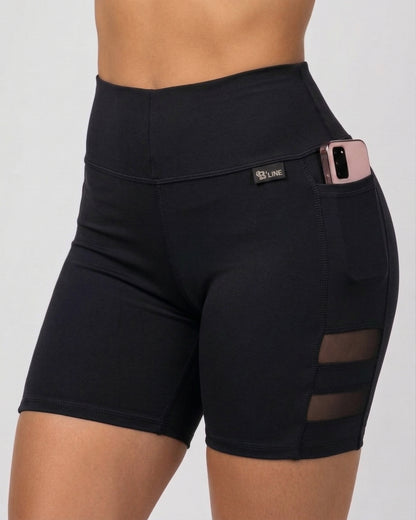 Short Suplex Nitro - Malla Dual, Tiro Alto y Bolsillo Pro - A352