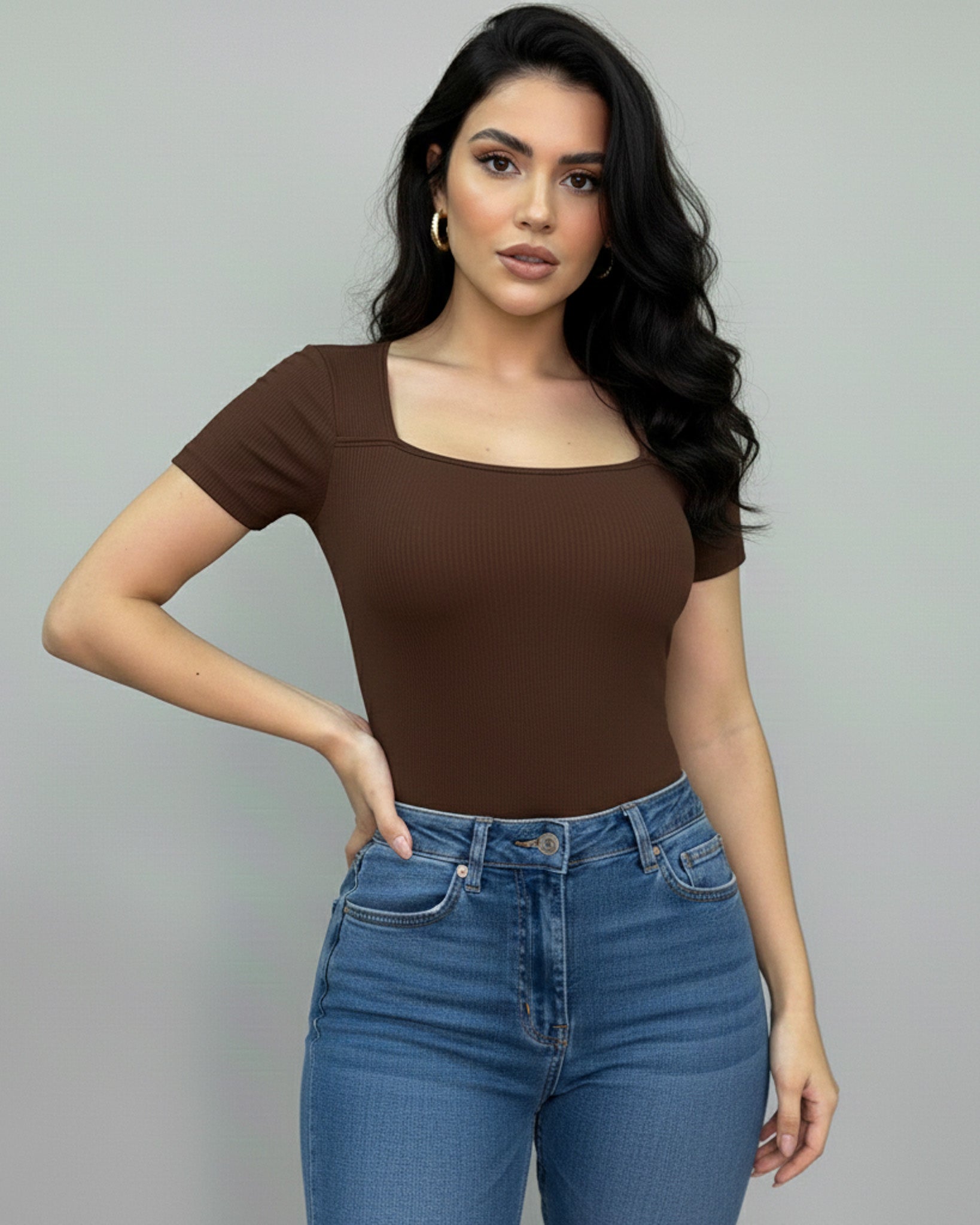 Body Mujer Escote Cuadrado y Espalda con Tirantes Moldeador - YJ274