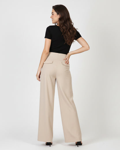 Pantalon Palazzo Mujer Cintura Alta - Verano - ZM2524