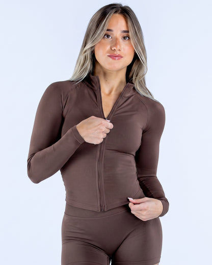 polera manga larga con cierre impact - YJ344