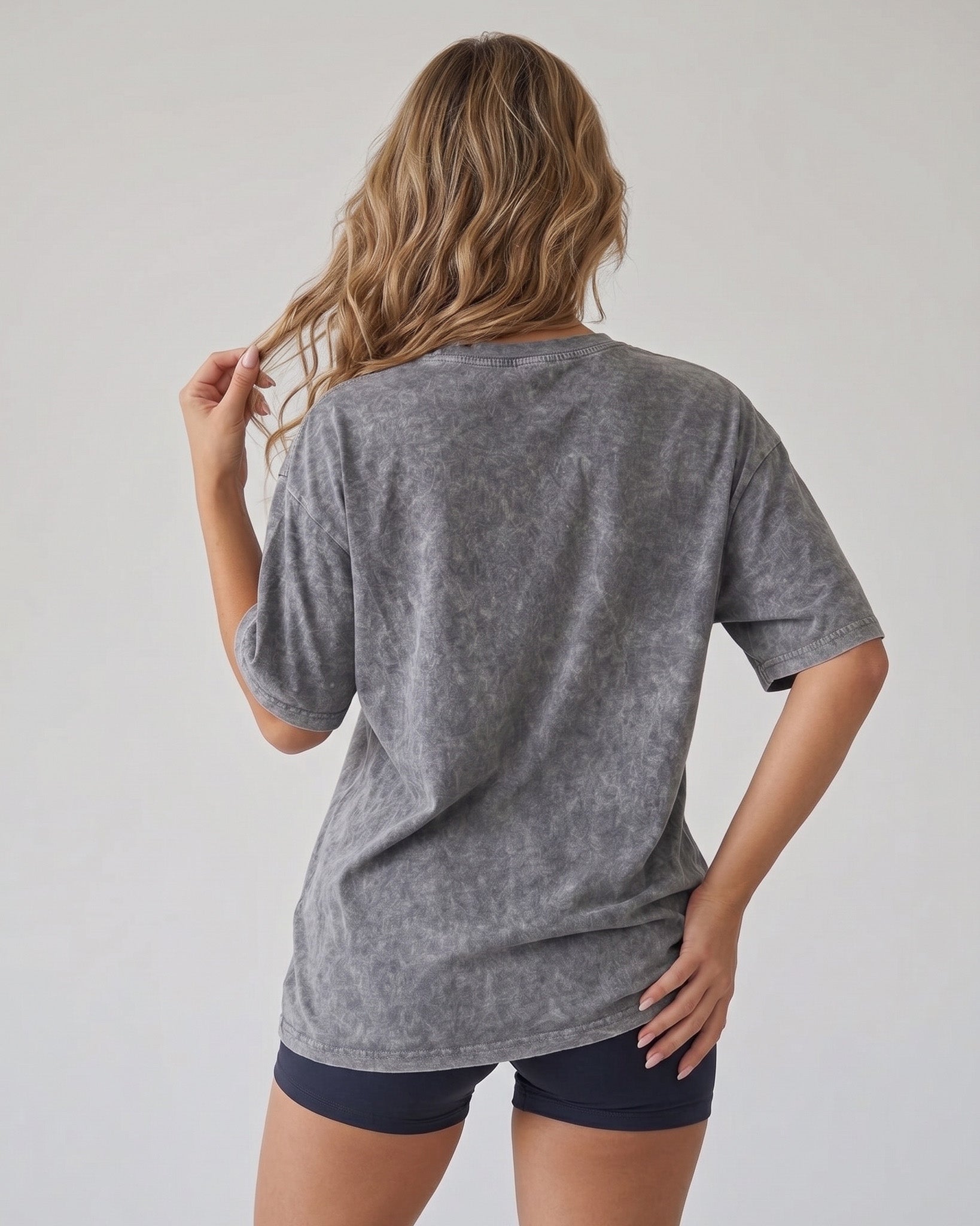 Polera Gym Oversize Mujer - Look Retro & Suave Prelavada - A366