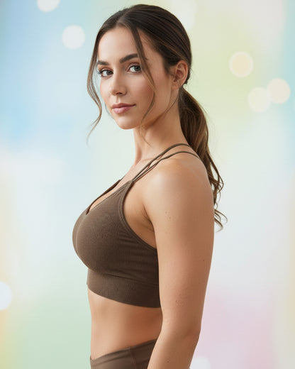 Peto Corto Deportivo con tiras cruzadas Mujer - YY313