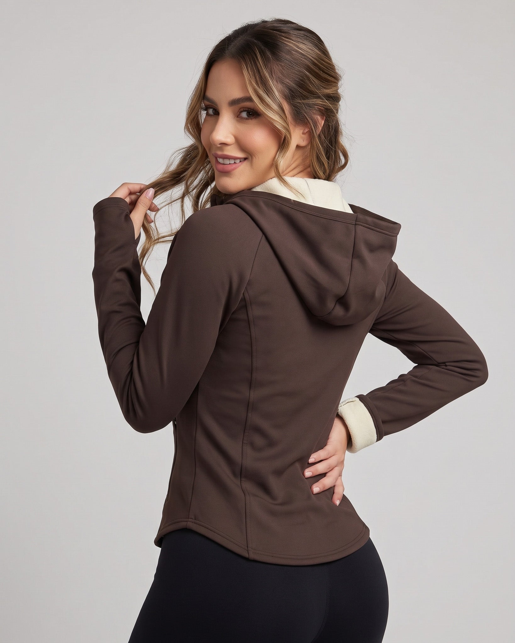 Chaqueta Chiporro Invierno Entallada Gorro Pasadedo Mujer - JYT044