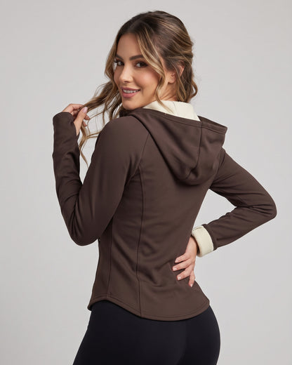 Chaqueta Chiporro Invierno Entallada Gorro Pasadedo Mujer - JYT044