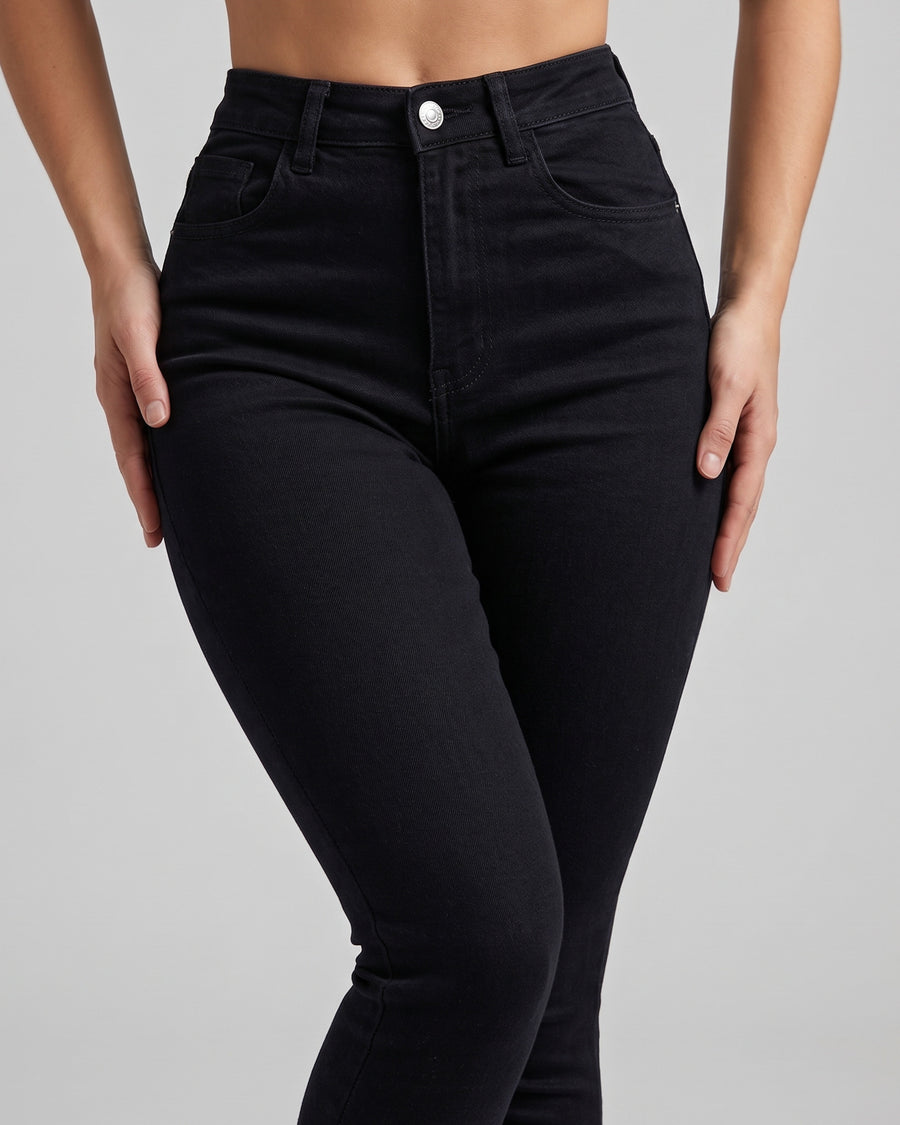 Pantalón Negro Pitillo Tiro Alto - Efecto Modelador Pro - IMP5534