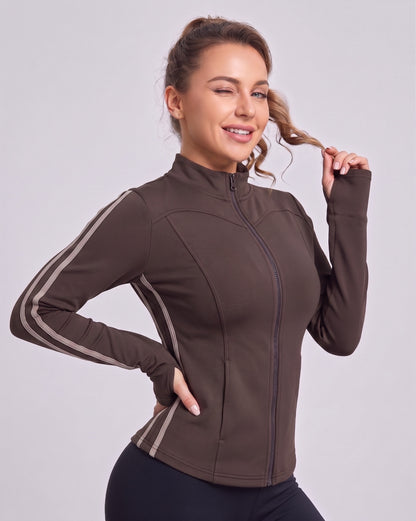 Chaqueta Térmica Modeladora Chiporro Calce Slim Lineas Negras - JYT047