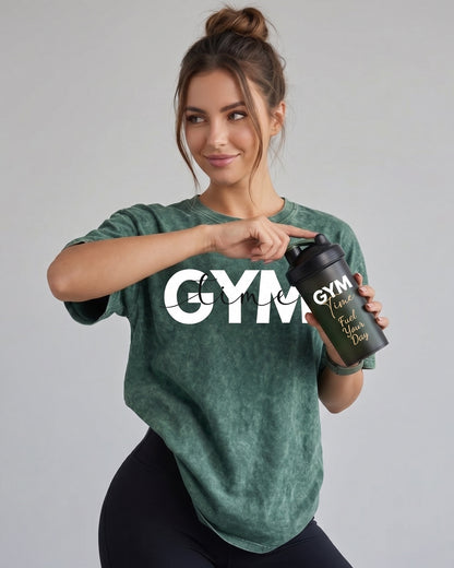 Polera Oversize Gym Time - Look Retro Aesthetic Prelavada - A366