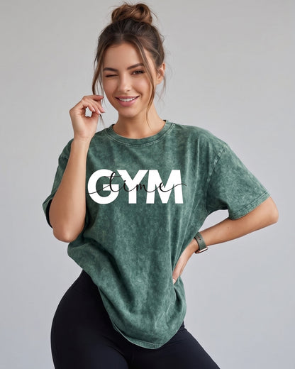 Polera Oversize Gym Time - Look Retro Aesthetic Prelavada - A366