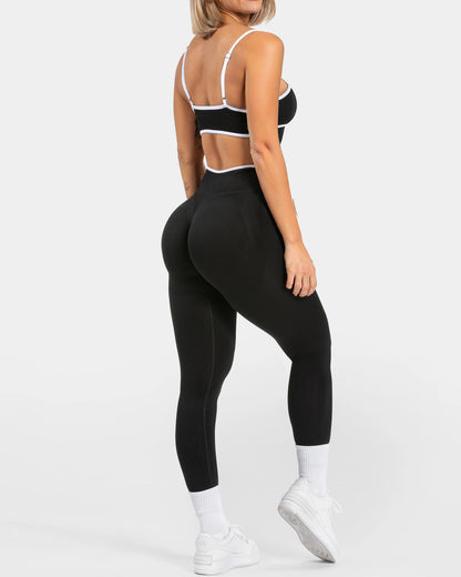 Conjunto Deportivo 2 Piezas Mujer Top Peto y Calza Leggings Gym - FX02