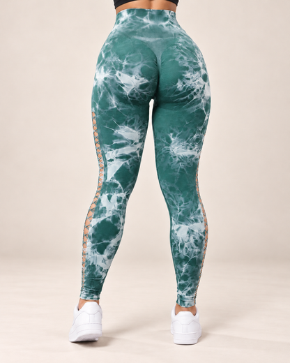Leggings Tie Dye Push Up Abertura Escalonada  Alta Calidad - YJ148