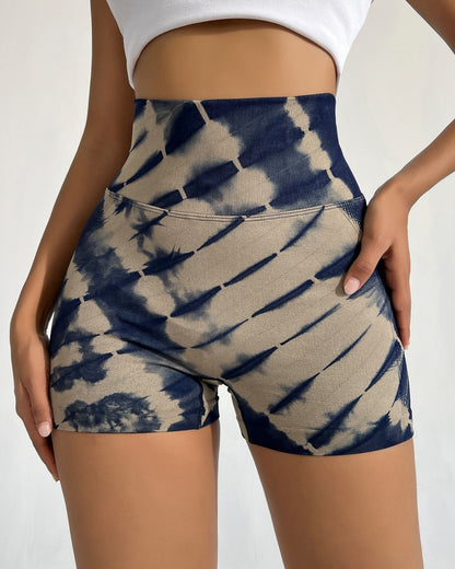 Short Deportivo Push Up Diseño Manchado - Alta Calidad