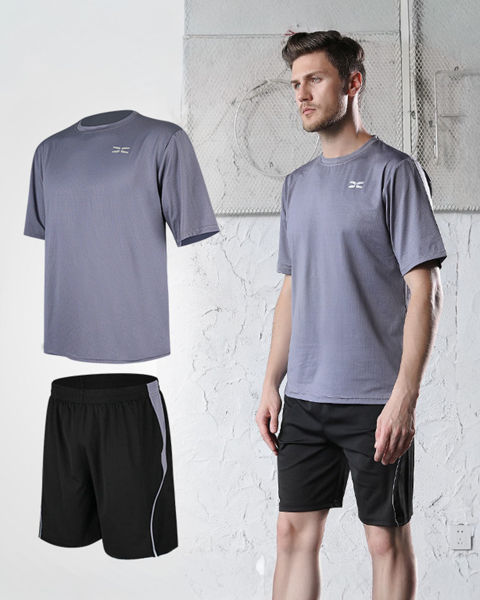 Conjunto Deportivo Para Hombre Short y Polera Dry Fit  - JYT410