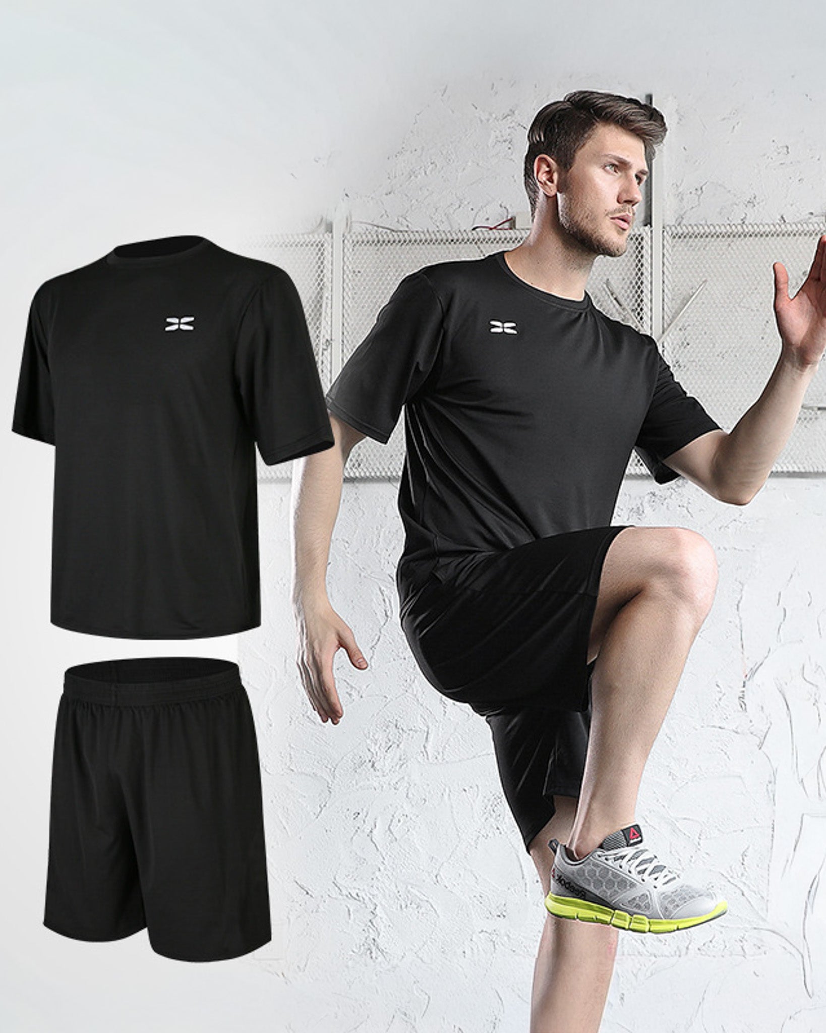 Conjunto Deportivo Para Hombre Short y Polera Dry Fit  - JYT410