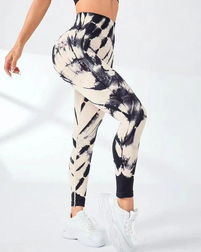 Leggins Calzas Deportivas Manchada Push Up