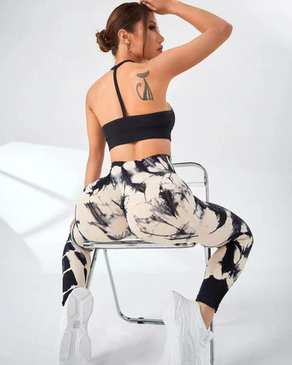 Leggins Calzas Deportivas Manchada Push Up