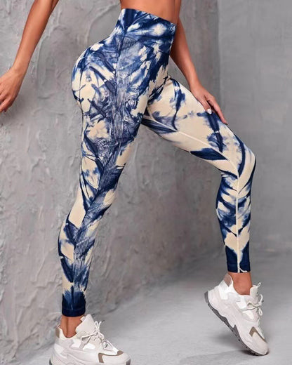 Leggins Calzas Deportivas Manchada Push Up