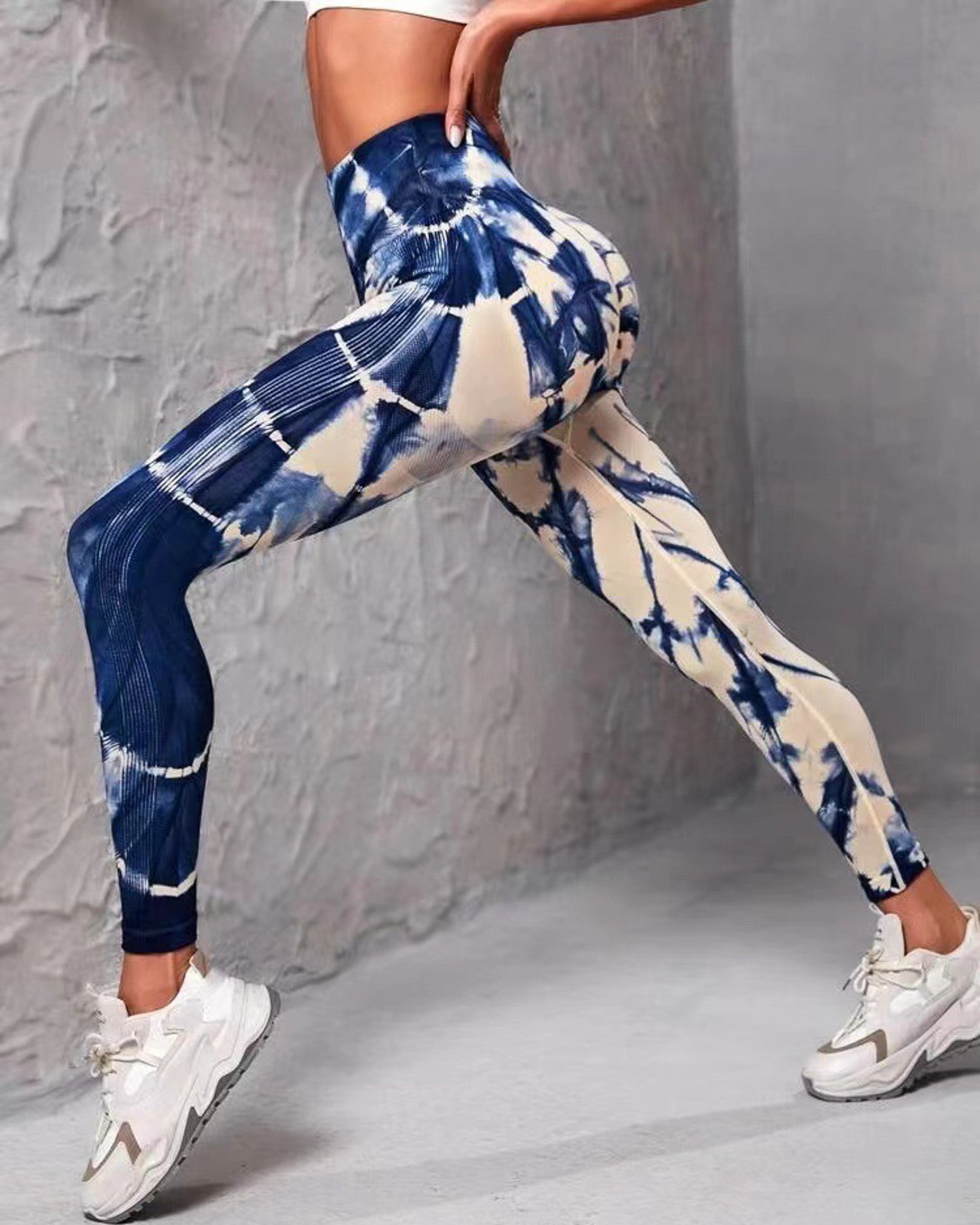 Leggins Calzas Deportivas Manchada Push Up