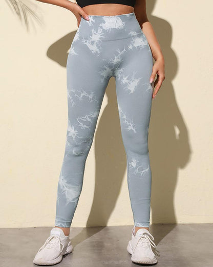 Pack 4 Calzas Tie Dye Sin Costura Con Efecto Push Up