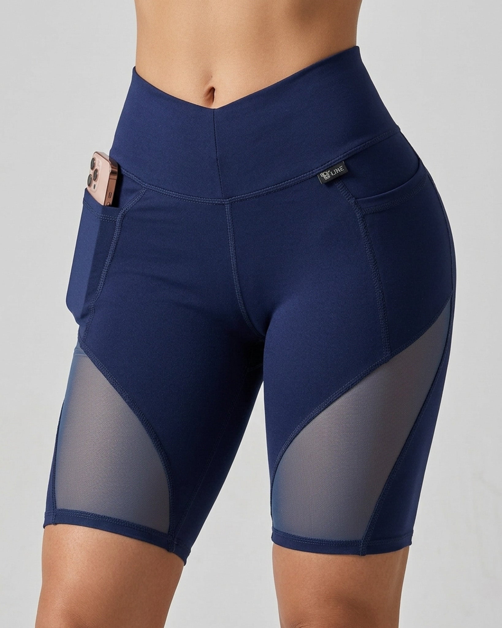 Biker Diosa Fitness - Bolsillos, Malla y Realce de Glúteos - A348