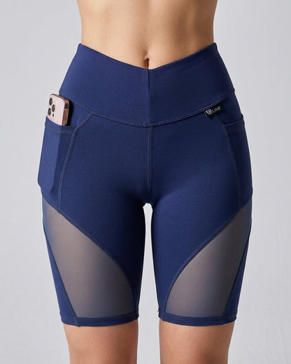 Biker Diosa Fitness - Bolsillos, Malla y Realce de Glúteos - A348