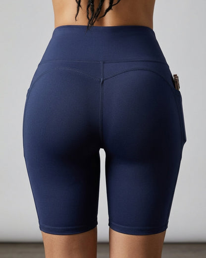 Biker Diosa Fitness - Bolsillos, Malla y Realce de Glúteos - A348