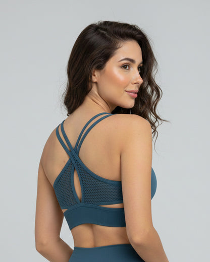 Peto Deportivo Mujer Con Tirantes Cruzados Elasticado - YJ299