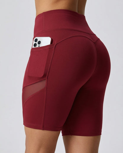 Biker Diosa Fitness - Bolsillos, Malla y Realce de Glúteos - A348