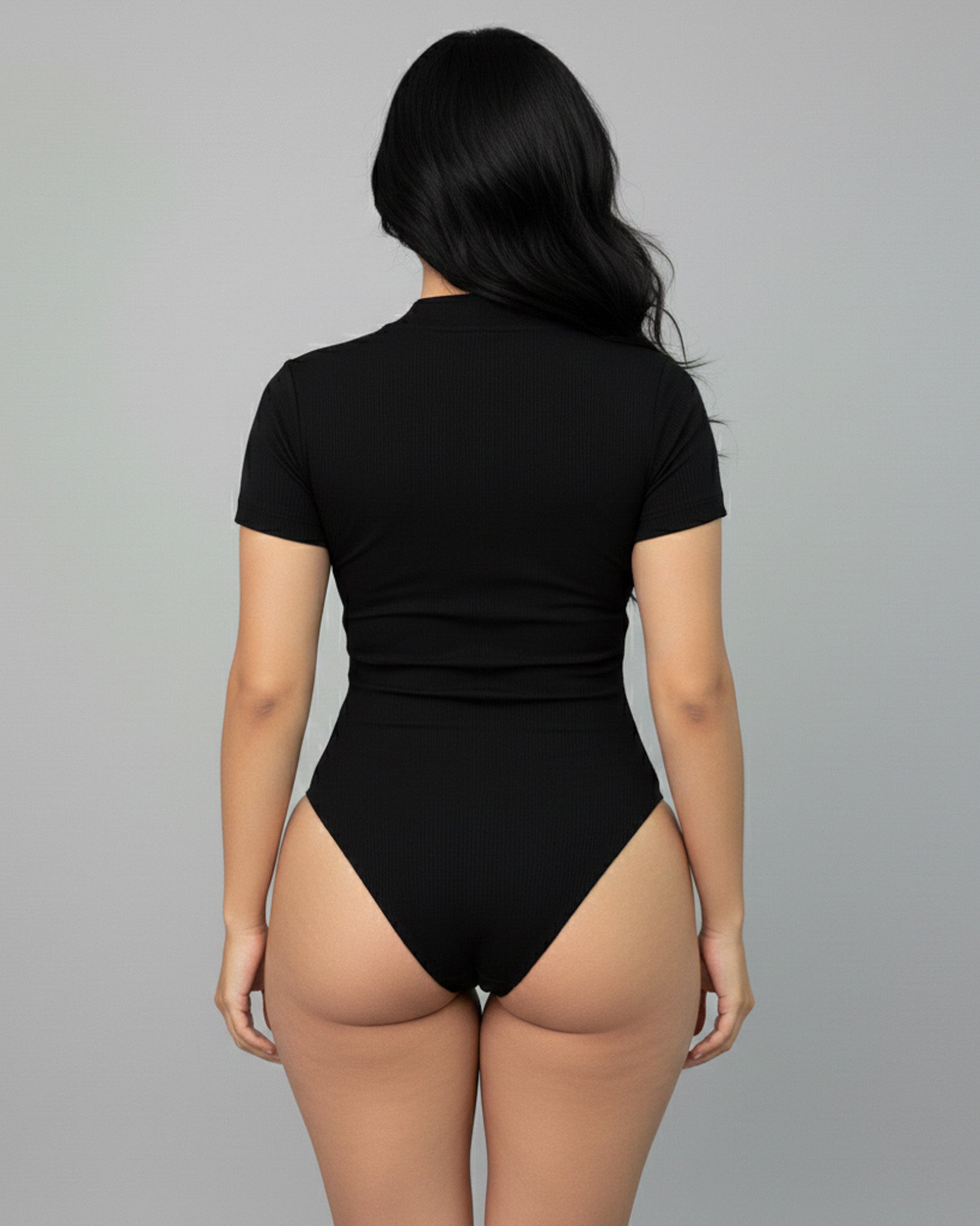 Body Mujer Modelador con Mangas Cortas y Cierre Delantero - YJ292