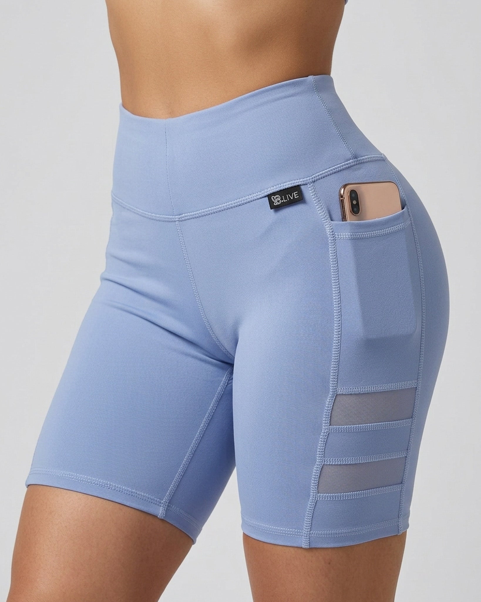 Short Suplex Nitro - Malla Dual, Tiro Alto y Bolsillo Pro - A352