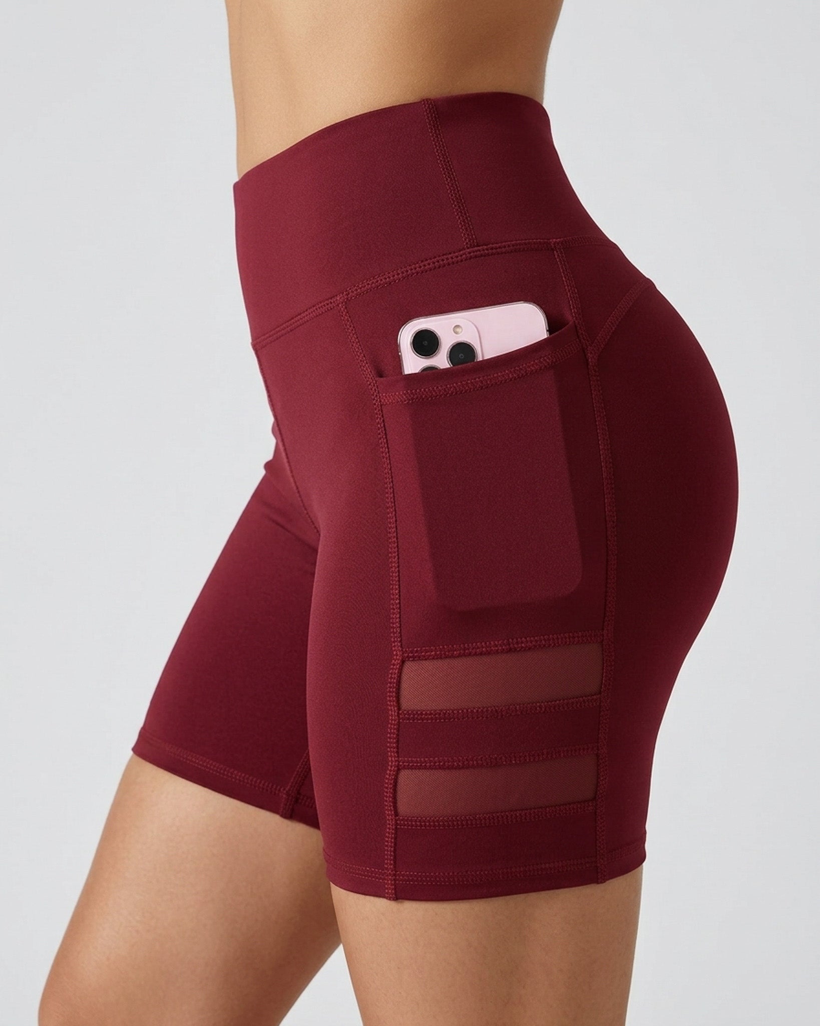 Short Suplex Nitro - Malla Dual, Tiro Alto y Bolsillo Pro - A352