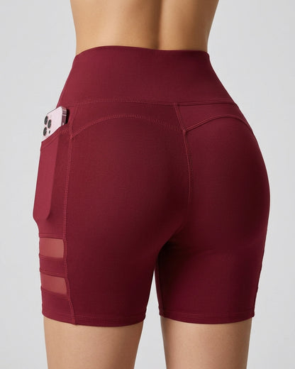 Short Suplex Nitro - Malla Dual, Tiro Alto y Bolsillo Pro - A352