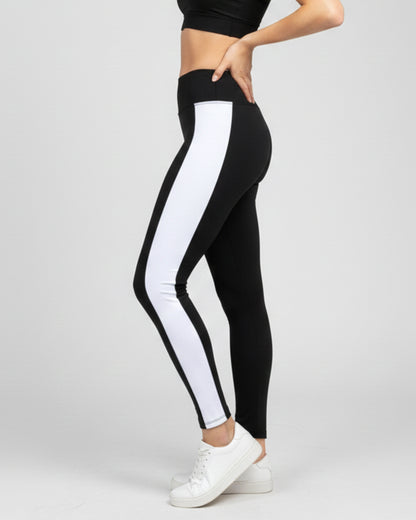 Calza Algodón Nacional con Franja Alta calidad