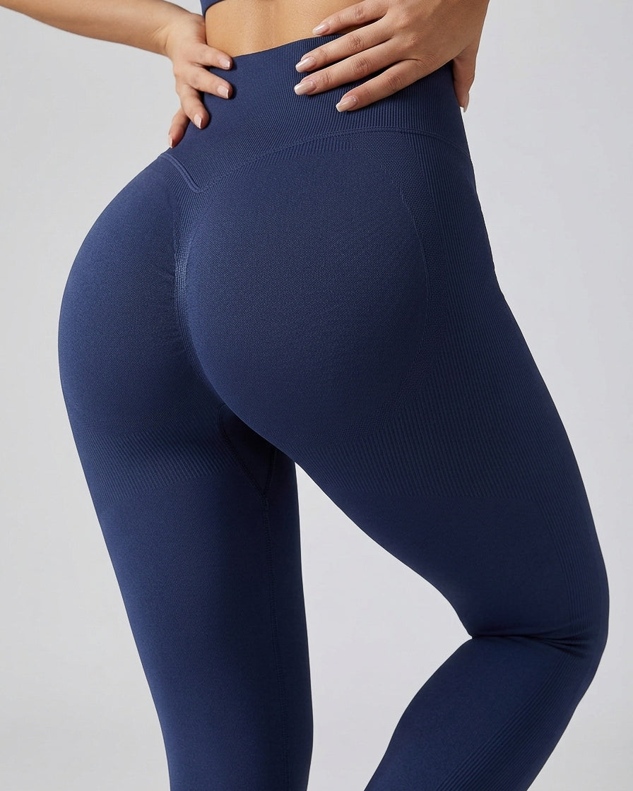 Calza Deportiva Premium Seamless Pretina Alta Levanta Cola - YJ324