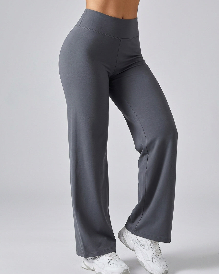 Pantalón Palazzo Térmico Polar Tiro Alto Caída Fluida Mujer - DH017