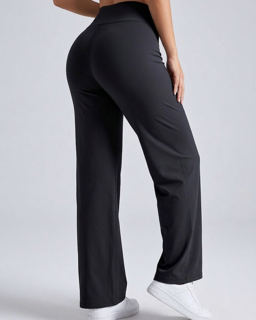 Pantalón Palazzo Térmico Polar Tiro Alto Caída Fluida Mujer - DH017