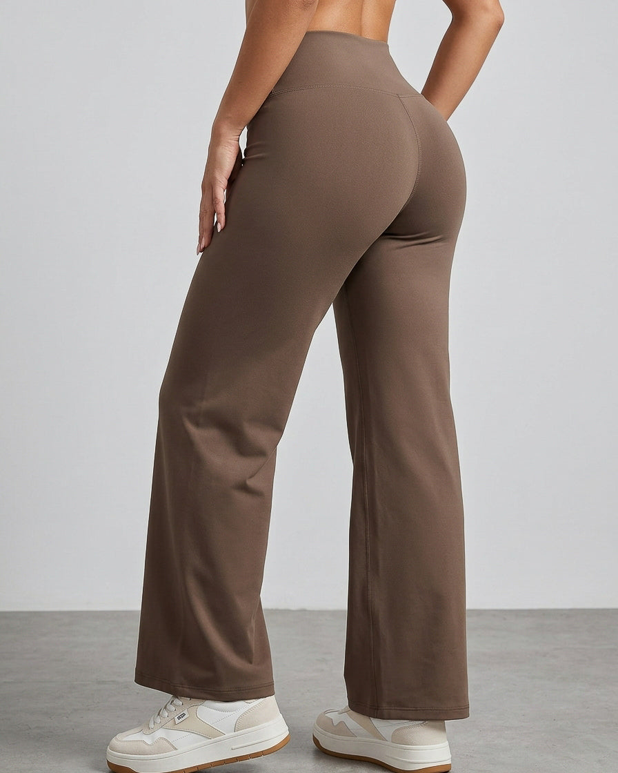 Pantalón Palazzo Térmico Polar Tiro Alto Caída Fluida Mujer - DH017