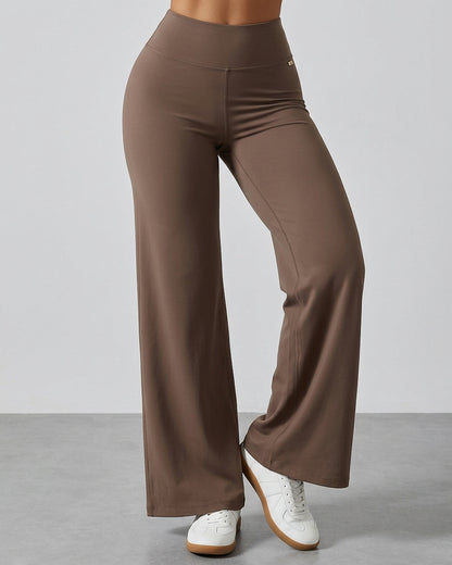 Pantalón Palazzo Térmico Polar Tiro Alto Caída Fluida Mujer - DH017