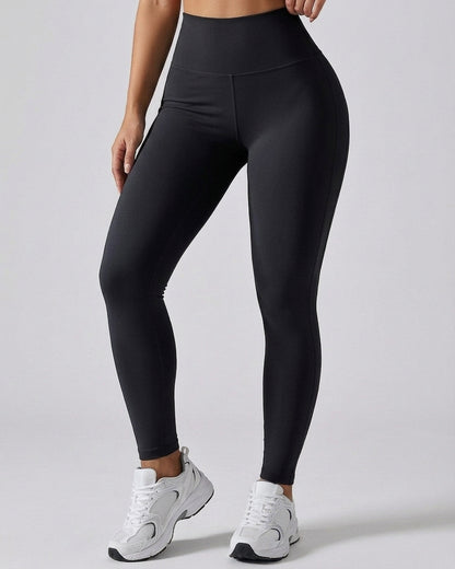 Calza Deportiva Sin Costuras Tiro Alto Lateral Acanalado - JYT033