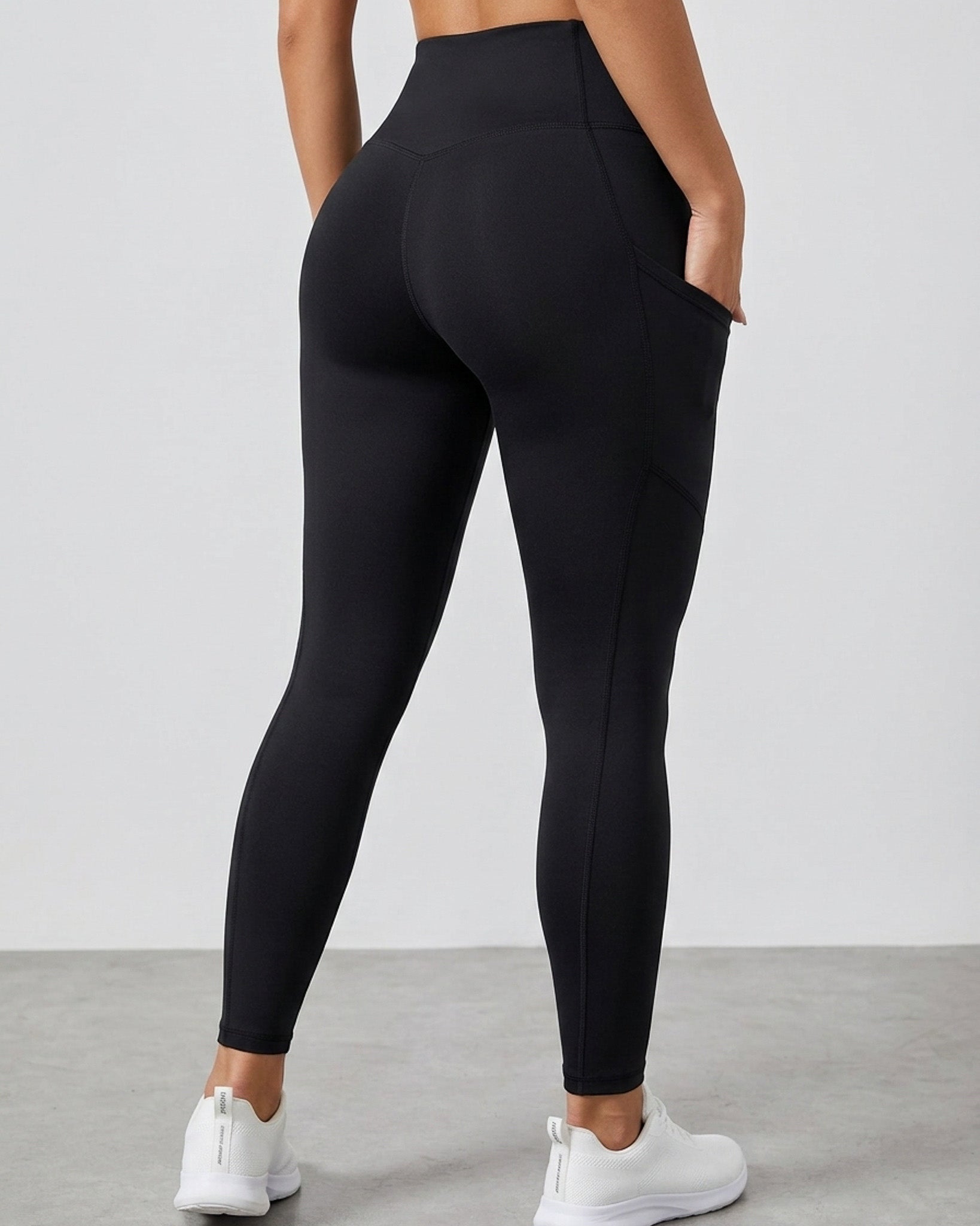 Calza Yoga Tiro Alto Bolsillos Laterales Pretina Ancha Gym - JYT034