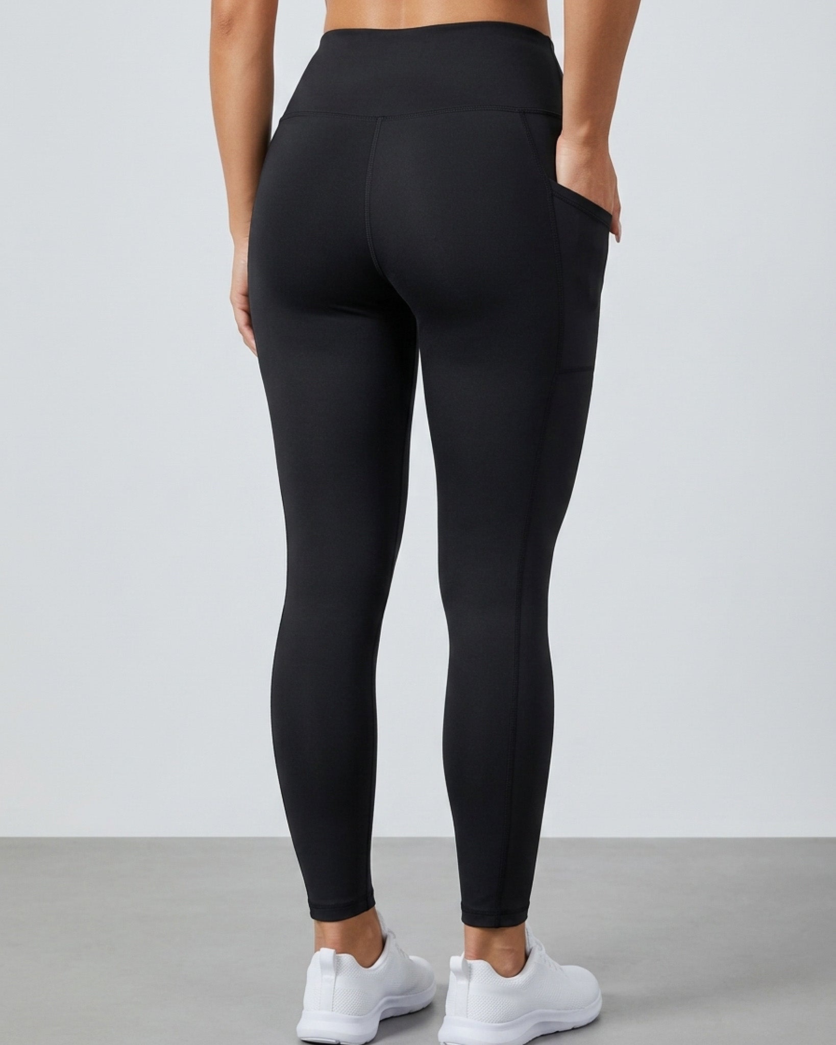 Calza Yoga Tiro Alto Bolsillos Laterales Pretina Ancha Gym - JYT034