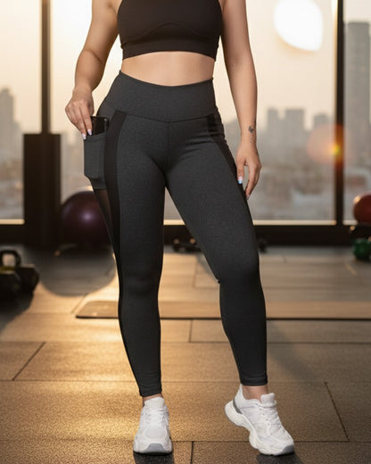 Calza Deportiva Luxe con Detalle y Bolsillos Laterales - A339