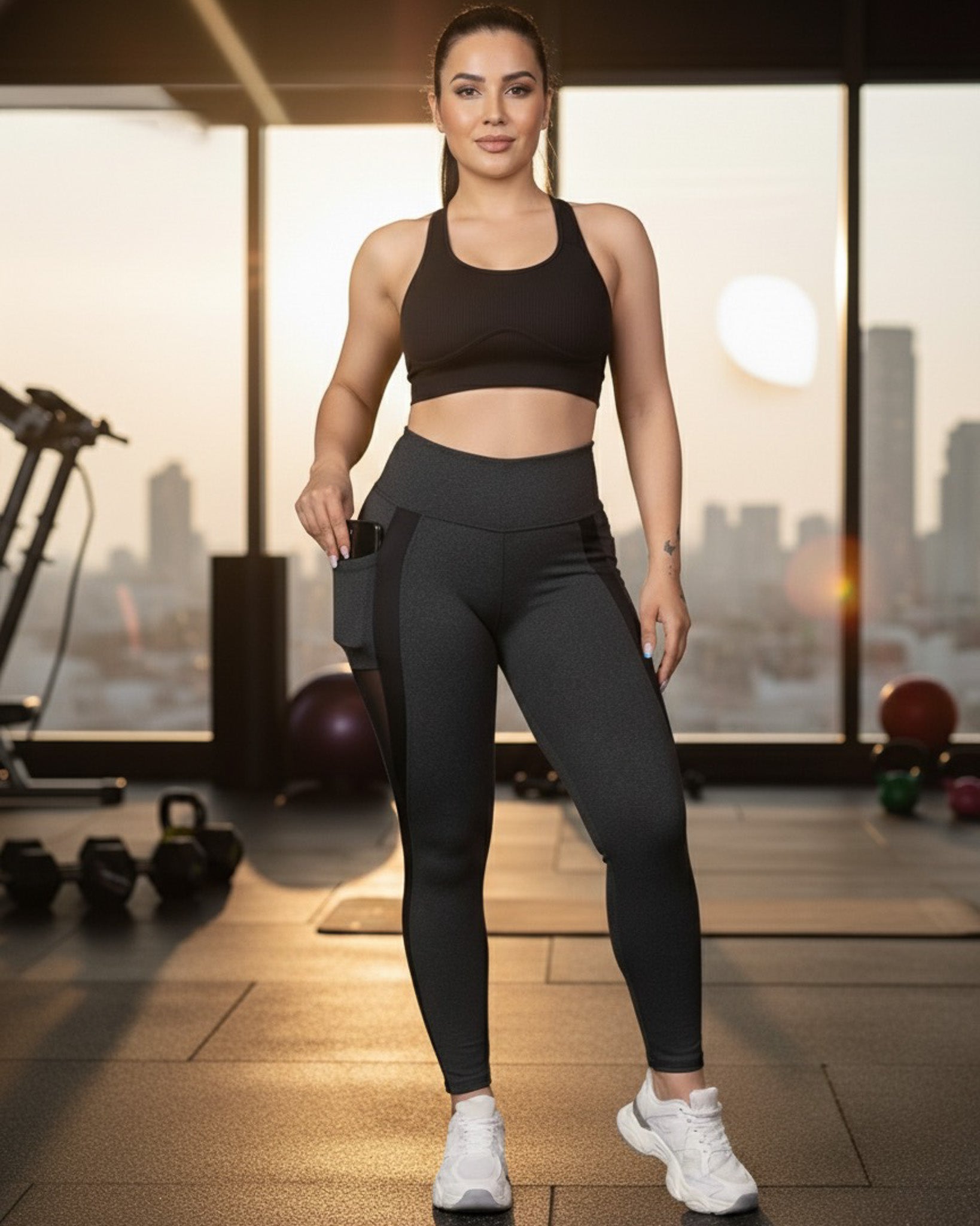 Calza Deportiva Luxe con Detalle y Bolsillos Laterales - A339