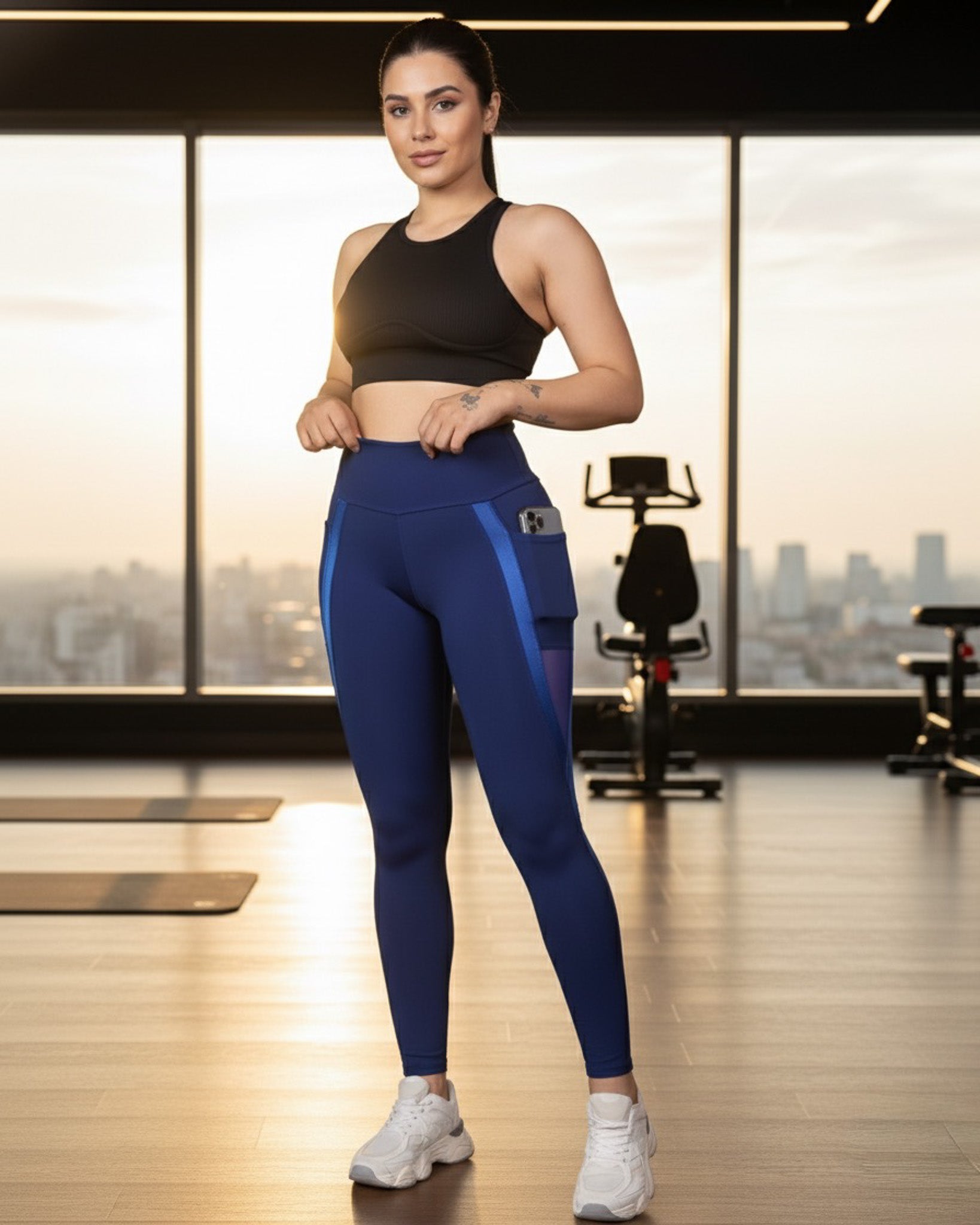 Calza Deportiva Luxe con Detalle y Bolsillos Laterales - A339