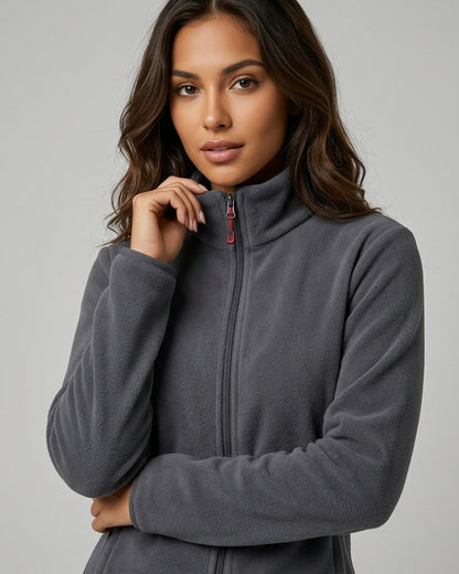 Chaqueta Polar Full Zip Sherpa Básico Invierno Calidad Pro - LQ1003