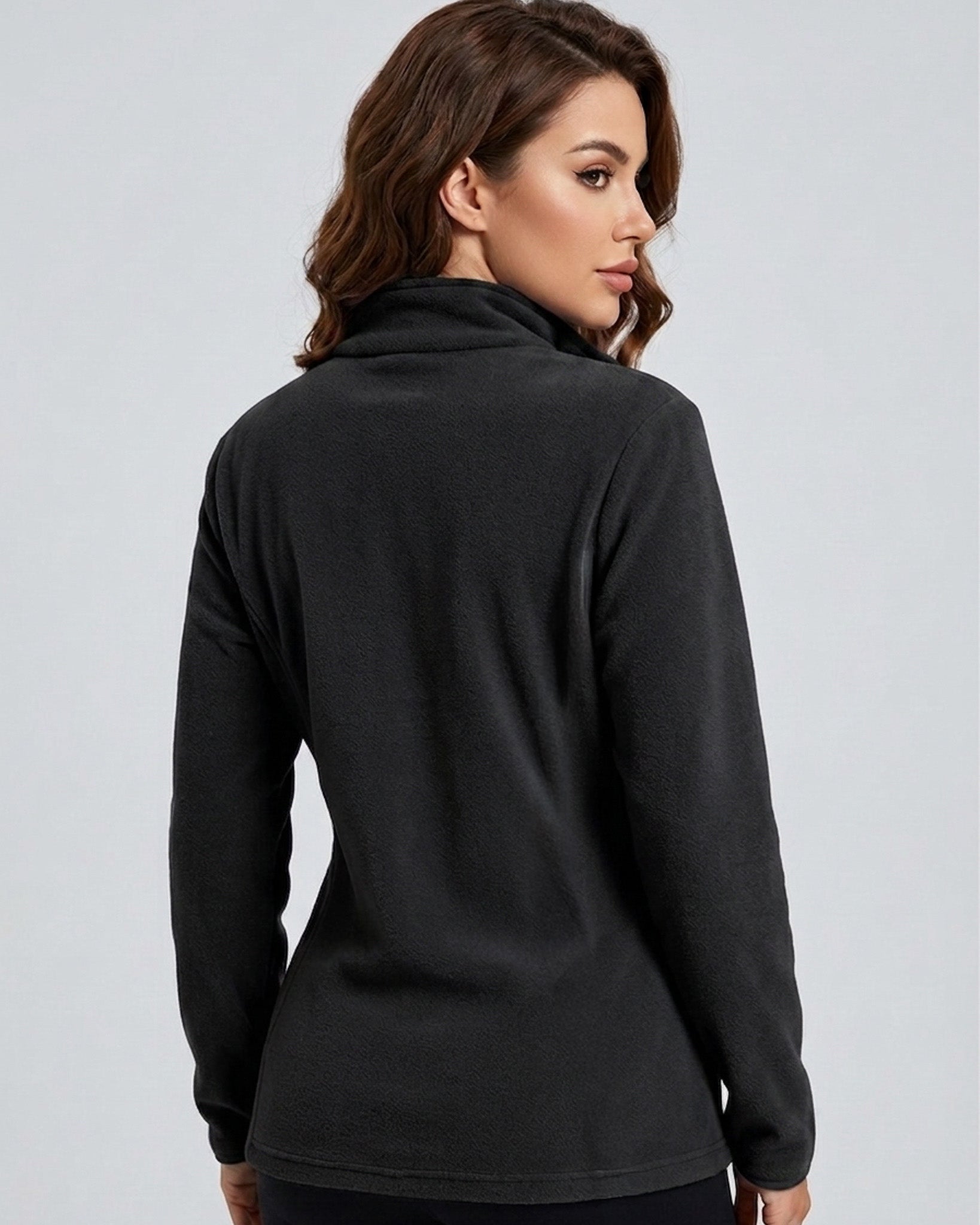 Chaqueta Polar Full Zip Sherpa Básico Invierno Calidad Pro - LQ1003