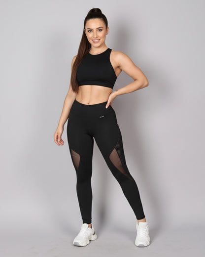 Calza Deportiva con Detalle de Malla Premium - A340