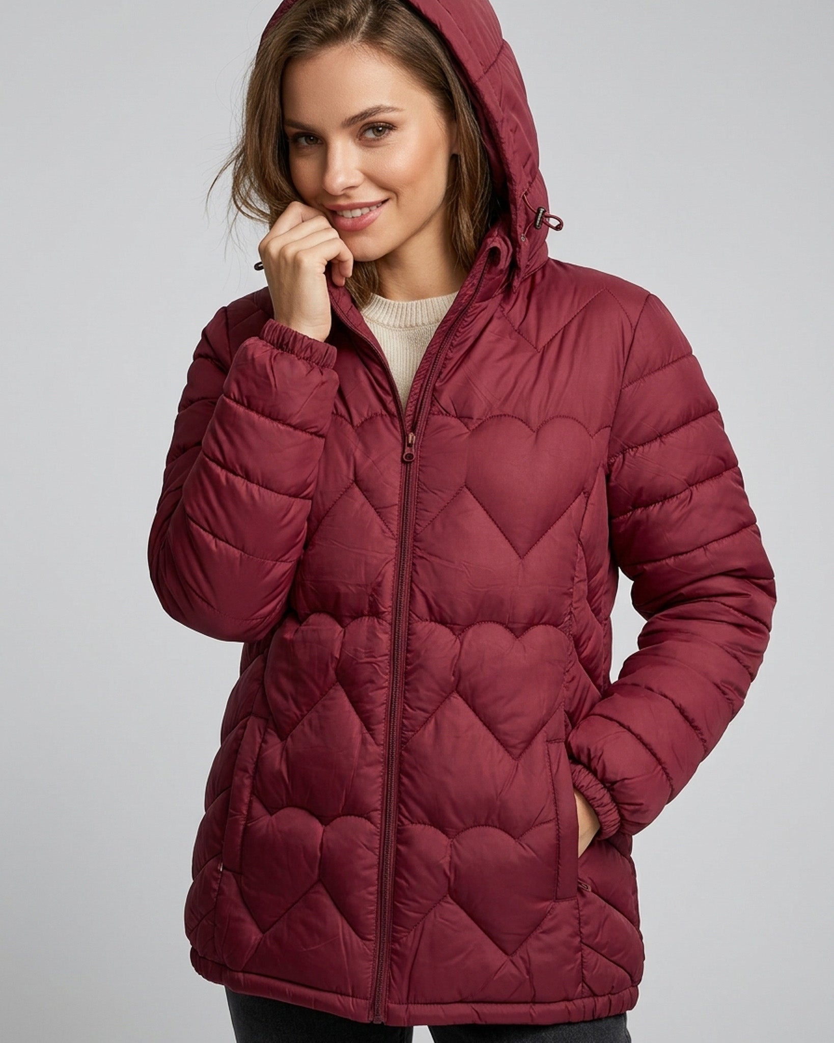 Parka Acolchada Texturizada: Abrigo Superior y Calce Top - EXU1601