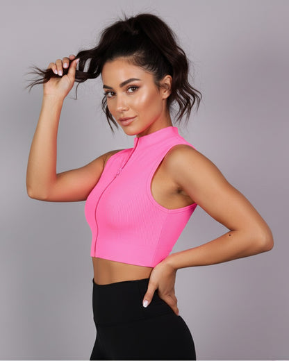 Peto Top Deportivo mujer con cierre - YJ179